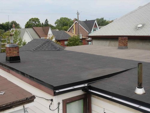 image of a roof replacement job in Baltimore