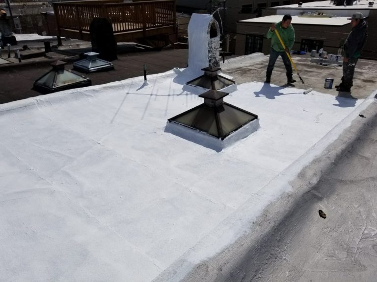 image of silicone coating your flat roof