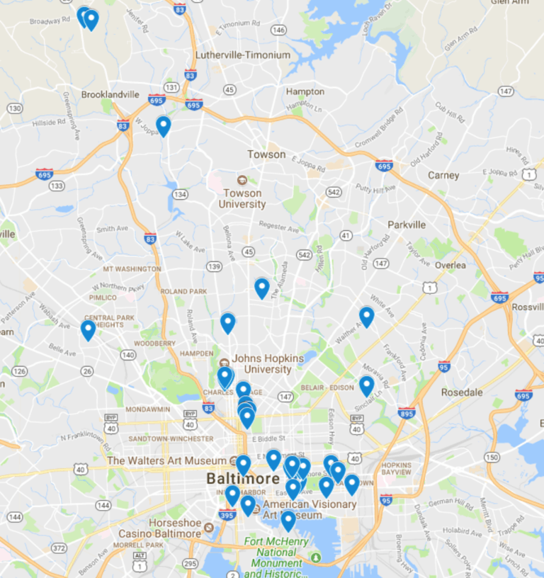 image of heat map in Baltimore during spring time